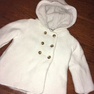 Carters brand Sherpa lined knit sweater jacket